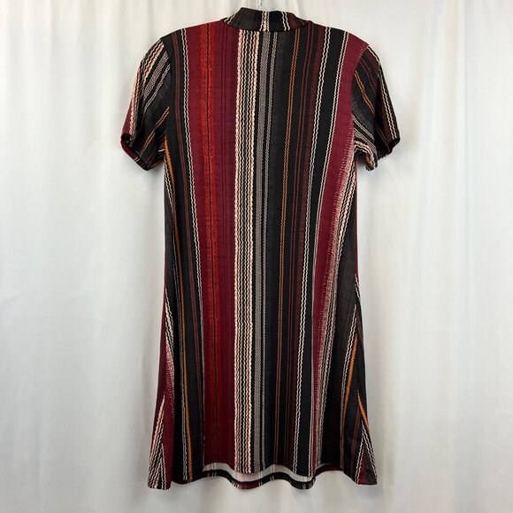 BCBGeneration Striped Shift Dress Short Sleeve Above Knee Multicolor Size Small - Picture 7 of 9